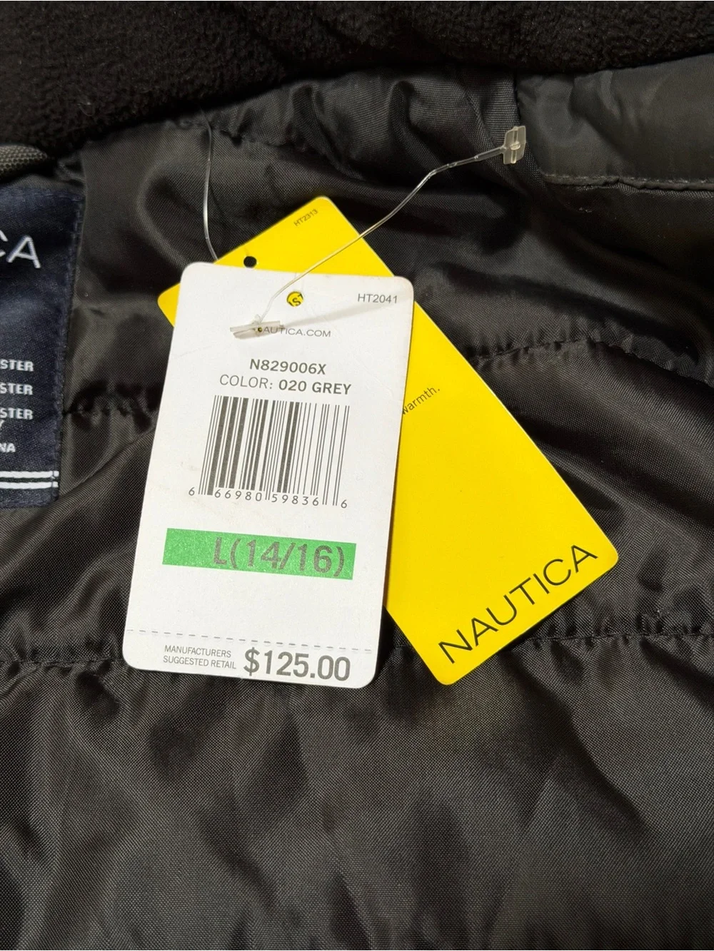 Nautica Kids Hooded Puffer Jacket - Dark Gray